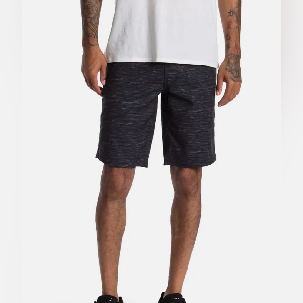 Hurley Men's Hybrid Walk Shorts Board Short Stretch Quick Dry Blck Heather SZ 38